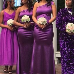 Amazon One Shoulder Purple Dress